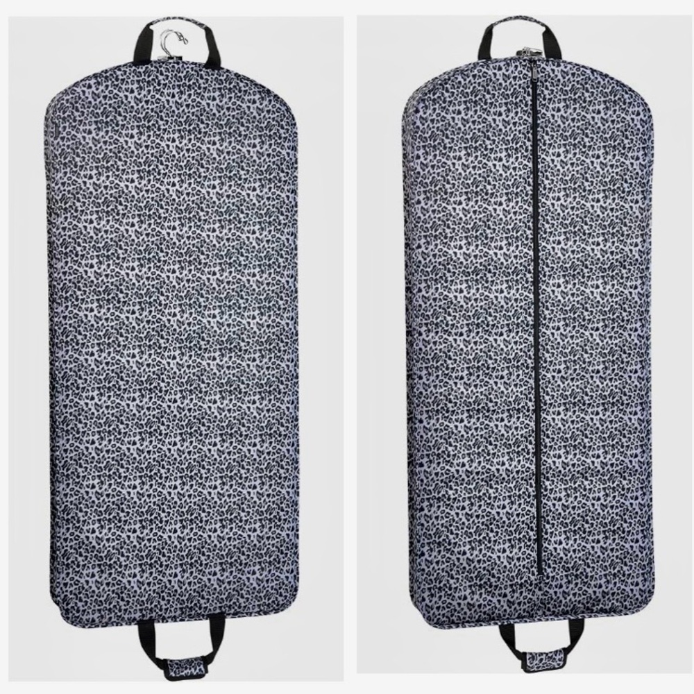 Brand New WallyBags Travel Garment Bag, Black and Grey Leopard, 52-inch